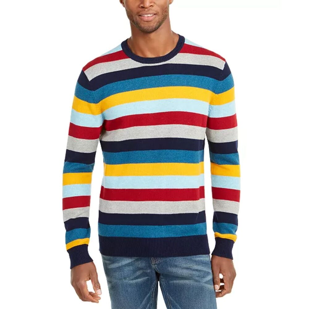 Club Room Regular Fit Mens Striped Sweater Small